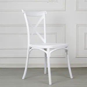 CY211215-4塑料餐椅叉骨椅户外可堆叠白色塑料餐椅婚礼家居装饰