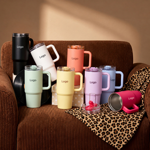 600ML Stainless Steel Tumbler Double Wall Vacuum Insulated With Handle <b>Travel</b> <b>Mug</b> Leak Proof Colorful Design - Product Image 2