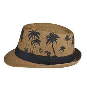 Cappelli Fedora Classici da Uomo, Cappello <span class=keywords><strong>di</strong></span> Paglia da Sole a Tesa Corta, Stile Trilby Cubano - Product Image 2