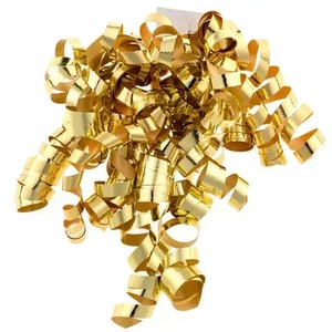 Golden Butterfly Bow Eco-Friendly Double Face Metallic <b>Gift</b> Ribbon Woven Decorative Bow for Birthday Valentine's Day <b>Christmas</b> - Product Image 1