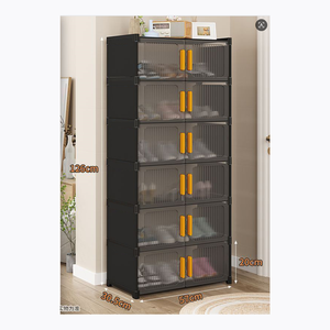 Étagère à chaussures en plastique de luxe léger, porte-chaussures d'intérieur moderne simple, armoire à chaussures multi-niveaux - Product Image 1