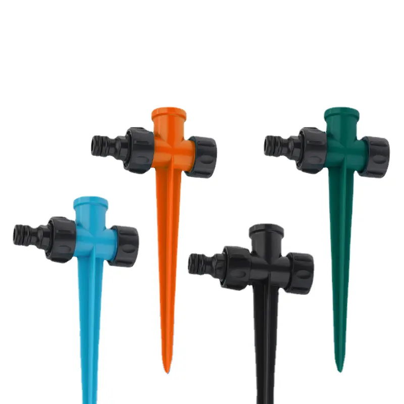 Garden irrigation sprinkler 360 automatic rotating s accessories can be connected in series plastic pins