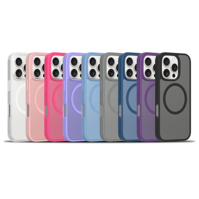 2024 BEELAN Custom Factory Wholesale With Magnetic Phone Case Frosted Matte Wireless Charging Case for IPhone15 16 Pro Max Cover