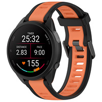 Bracelet de montre de sport en silicone bicolore pour Garmin Forerunner 165, souple, respirant, étanche, en caoutchouc, 18/20/22 mm
