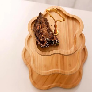 Wood Stacked Nut <b>Plate</b> Indoor Living Room Double-layer Three-layer Storage <b>Plate</b> Modern Minimalist Dessert <b>Rack</b> - Product Image 4
