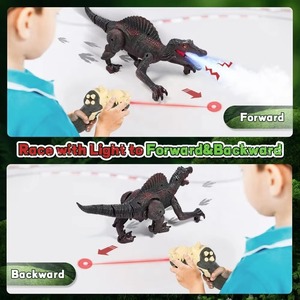 Hot Bán RC Động Vật Spinosaurus Đồ Chơi Đi Bộ Robot Khủng Long RC Đồ Chơi 2 Trong 1 Ánh Sáng Đuổi Theo Phun 5ch Từ Xa Điều Khiển Hồng Ngoại Khủng Long - Product Image 4