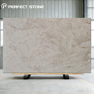 Moderne Luxus Taj Mahal Quarzit-Platte Umweltfreundlich für Villennutzung Große Platte Polierte Oberfläche Lichtdurchlässig Grafisches Design - Product Image 1