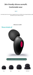 Bouchons d'oreille confortables souples réutilisables en silicone de vente d'usine pour la réduction du bruit, le sommeil, la sensibilité au bruit et les vols - Product Image 2