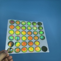Autocollant holographique anti-contrefaçon, autocollant holographique 3D couleur, étiquette holographique avec code QR, autocollant holographique transparent E