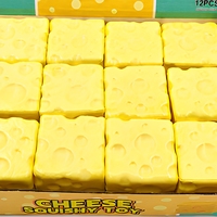 JY 7cm Balle anti-stress souple en PU, modèle bâton de beurre et fromage, jouet sensoriel à presser pour la mémoire, unisexe, pour 14 ans et plus