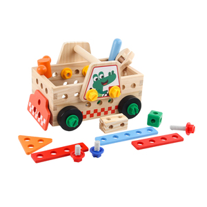 Blocs de construction en bois à assembler, voiture multifonctionnelle, jouet éducatif créatif pour développer la pensée <span class=keywords><strong>logique</strong></span> des enfants - Product Image 1