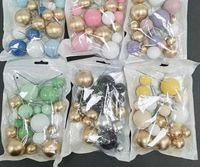 Meistverkaufte DIY Geburtstagsparty Goldene Glänzende Glitzernde Kunstbälle Kuchendekoration Tortendeko-Zubehör