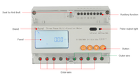 Acrel DTSD1352-C Solis Inverter Bidirectionnel 3-Phase AC Kwh Surveillance Compteur d'énergie 80A Ev Chargeur Solaire Pv Système RS485 Modbus