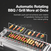 Gril de table BBQ professionnel pour restaurant, machine à brochettes de kebab, four à poisson, four à steak, rôtissoire, plaque de cuisson