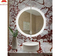 Chine Top Usine Calcutta Sol en marbre rouge poli Calacatta Viola Marbre blanc avec veine rouge pour vanité murale de salle de bain