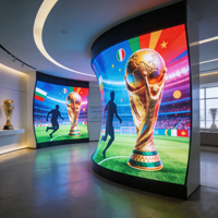 Pantalla LED Flexible Personalizada para Interiores, Pantalla Curva a Todo Color para Publicidad, Señalización Digital Programable
