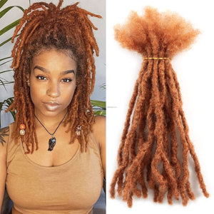 Estensioni Dreadlock Afro Naturali Intrecciate a Mano da 4-28 Pollici, in <span class=keywords><strong>Capelli</strong></span> Indiani Remy, Stile Interlock Locs, per Uomo - Product Image 1