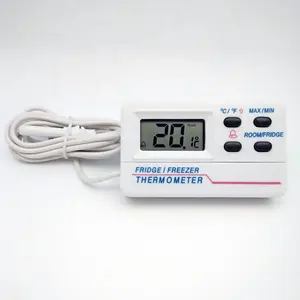 Termometer Kulkas Freezer Digital dengan Alarm Tinggi, untuk Kotak Pendingin Vaksin