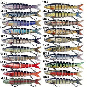 Ensemble de pêche transfrontalier 19g, composé de 8 leurres durs artificiels Mino Pencil multi-sections avec hameçons rigides, matériel de pêche Luya, fournitures de pêche très demandées - Product Image 2