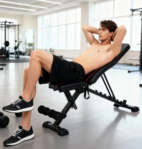 Juegos de equipos de gimnasio de gran venta del fabricante, taburetes simples con mancuernas que se pueden plegar para entrenamiento de fuerza - Product Image 4