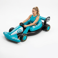 Bateau gonflable de course en PVC robuste avec volant et porte-gobelets, pour 1 personne, pour piscine et plage, personnalisable
