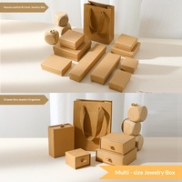 Caja de Regalo de Cartón Rígido de Papel Artístico Retro Biodegradable al por Mayor, Multitamaño con Bolsa con Asa para Uso en Boutiques y Comercios Minoristas