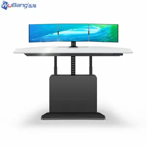 Zeitgenössischer Home-Office-Schreibtisch Sichere und hochwertige Doppel monitore Höhen verstellbarer kleiner Schreibtisch für Executive-Zimmer