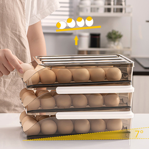 Caja de almacenamiento transparente para guardar huevos, cajón de cocina enrollable, gran oferta en línea, 18/24 - Product Image 4