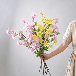 CallaFloral Funnel Flower Fleurs Artificielles Rose Jaune Blanc Bouquet de Mariage Décoration Maison Style INS E-commerce Transfrontalier - Product Image 1