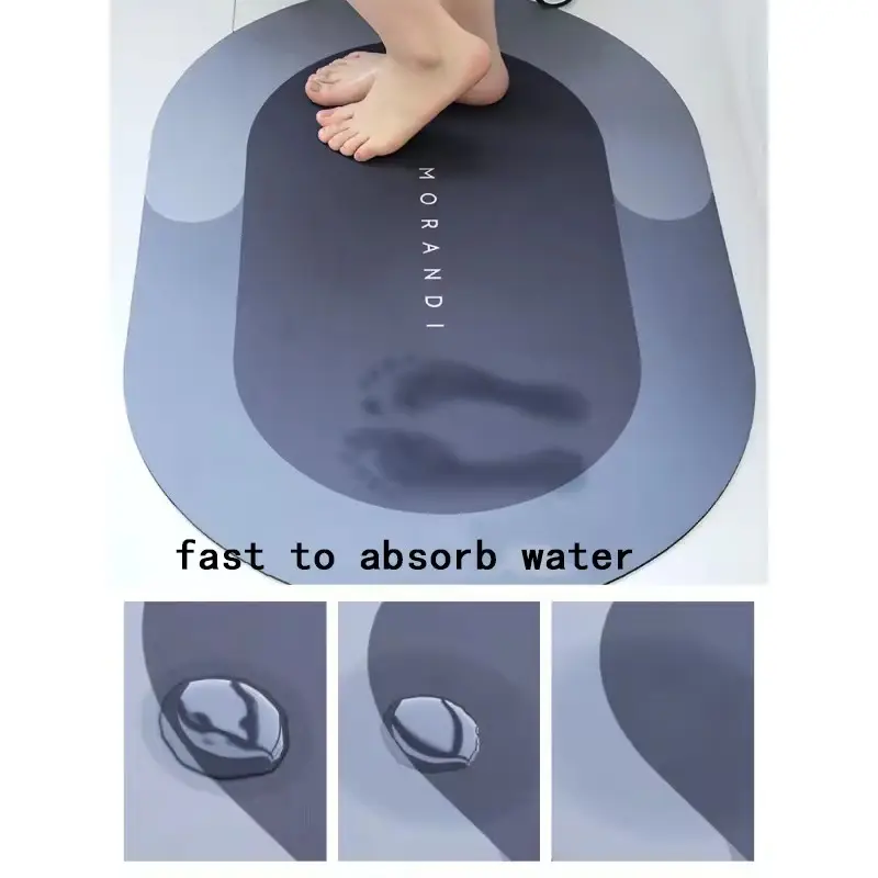 कस्टम प्रतिरोधी एंटी नॉन स्लिप, जल्दी सूखने वाला नरम आरामदायक सुपर पानी सोखने वाला फर्श शॉवर मैट, स्नान बाथरूम गलीचा मैट