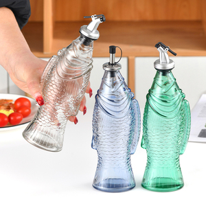 แก้วน้ำส้มสายชูรูป<span class=keywords><strong>ปลา</strong></span>ในครัวขนาด16ออนซ์500มล. ขวดน้ำมันมะกอกพร้อมหัวเทสำหรับใส่เครื่องปรุงซีอิ๊ว - Product Image 5