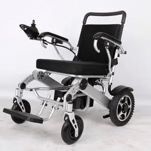 Fauteuil roulant pliant facile Fauteuil roulant électrique adulte à moteur puissant en alliage d'aluminium