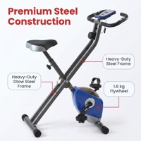 Vélo pliable de type X, 8 niveaux de résistance magnétique, fitness, sport, vélo d'appartement, exercice aérobie