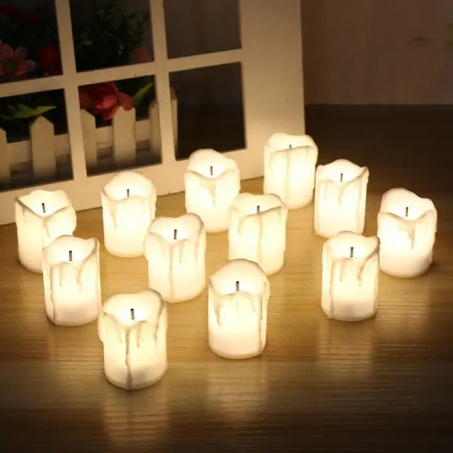 LPL054 Bulk led candle lights with tear drop