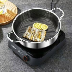 Durable Stainless Steel Cookware Set Non-Stick Pan Large-Capacity Soup <b>Pot</b> Compatible Gas <b>Induction</b> Cooktops Dishwasher - Product Image 3