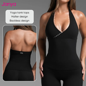 Ensemble de sport taille haute Janya 2026, couleur unie nude, vêtements de gym, tenues d'entraînement personnalisables avec logo, ensembles 2 pièces avec pantalon évasé pour <span class=keywords><strong>femme</strong></span> - Product Image 3