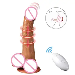 Vibrador de silicona suave con control remoto para mujer, Juguetes sexuales, consoladores de pene para mujeres, masturbador de coño grande y realista, 2021
