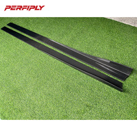 Kit carrosserie en fibre de carbone véritable Perfiply Auto Part, style R, jupes latérales pour BMW F80 M3 F82 M4 2014-2019, kit de mise à niveau des jupes latérales