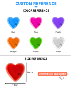 Factory Direct Wholesale Customizable Logo Reusable 11x10cm Heart Shape Click <b>Heat</b> <b>Pack</b> Magic Gel Pad with CE Certification - Product Image 2