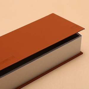 Étui à lunettes élégant en similicuir fait main avec logo personnalisé, design livre, boîte de rangement pour lunettes - Product Image 3