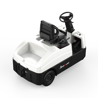 Tracteur de remorquage électrique 3000 kg avec siège pour aéroport, bagages d'avion, marchandises, courrier, chargement en usine, entrepôt et logistique