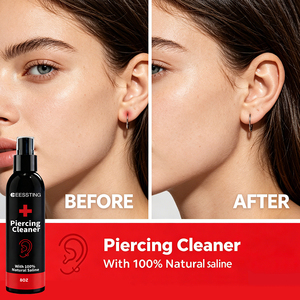 Private Label Nose Earring Belly Button Piercing Wound Wash Cleaner Wound Skin Care Repair Ear Piercing Aftercare <b>Spray</b> - Product Image 2