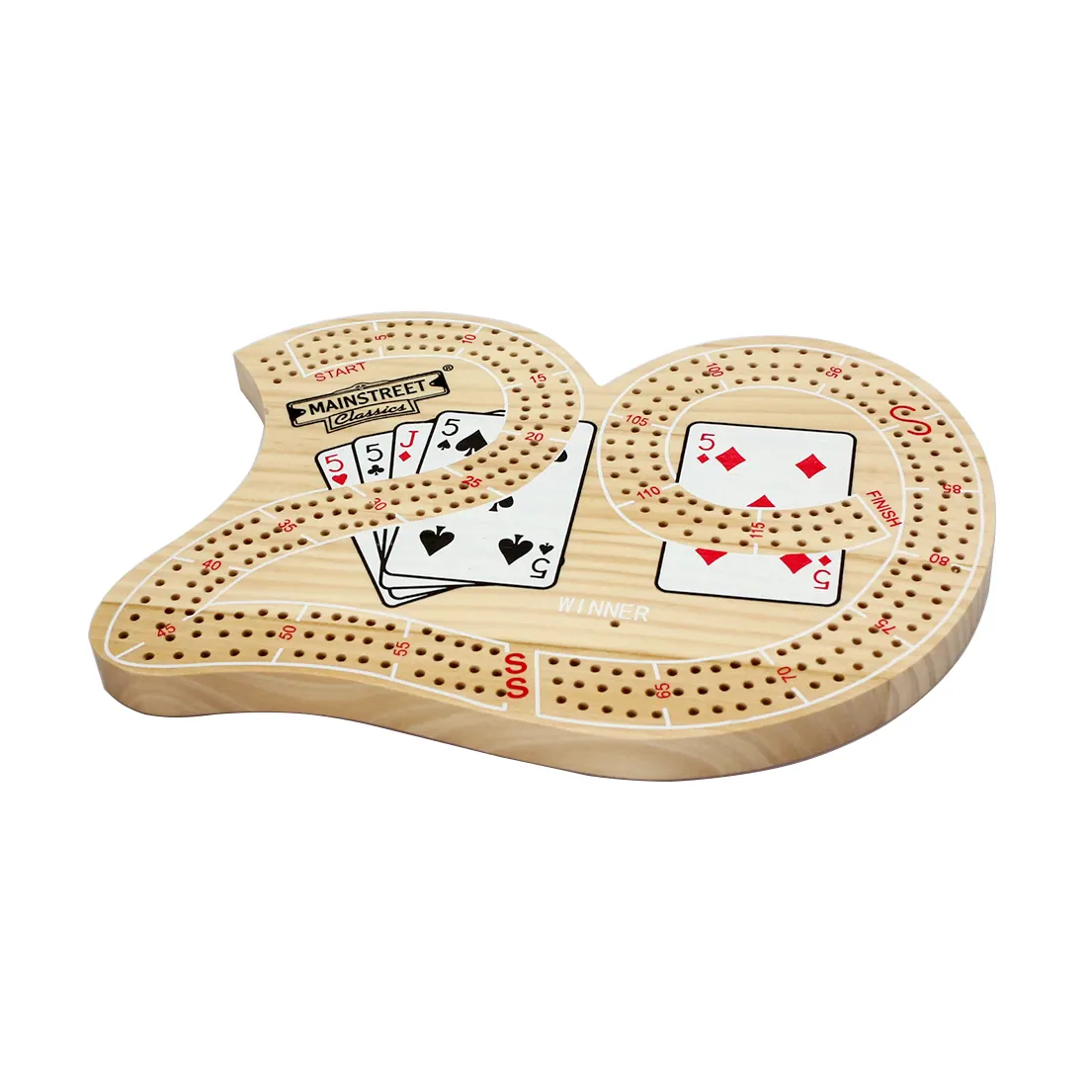 Permainan papan kayu Solid 3 jalur 3-track 29 jalur Cribbage-lengkap DENGAN pasak