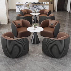 Fauteuil de bureau moderne, chaise longue rembourrée pour salle d'attente, salon ou réception - Product Image 4