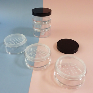 Wholesale Multi-layer ABS/AS <b>Plastic</b> Cosmetic Loose Powder <b>Jar</b> with Transparent Sifter Case <b>Plastic</b> Cosmetic Case - Product Image 3