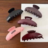 Pince à cheveux en acétate effet cuir de crocodile, épaisseur 3 mm, texture cuir, semi-attachée, personnalisable OEM/ODM avec logo