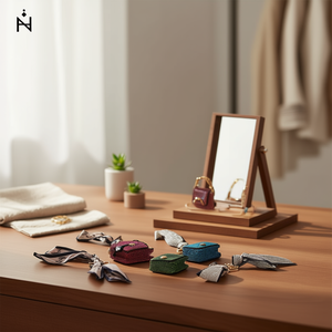 Llavero de Bolso Pequeño con Adornos de Diamantes y Cinta, 2 por Color, Accesorio de Moda - Product Image 2