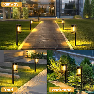 Lampes solaires d'extérieur Alecter en métal et verre, étanches, pour allées, jardins et décorations paysagères - Product Image 6