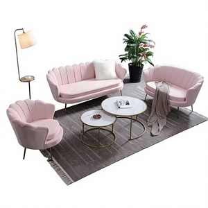 Divano a Petalo in Velluto Leggero a Una Piazza a Forma di U, Mobile per Piccoli Appartamenti, Soggiorno, Camera da Letto - Popolare su Negozi Online - Product Image 4