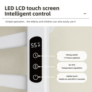 Porte-serviettes électrique électrique balançoire porte-serviettes chauffant avec minuterie contrôle intelligent de la température porte-serviettes chauffant Towel War - Product Image 2